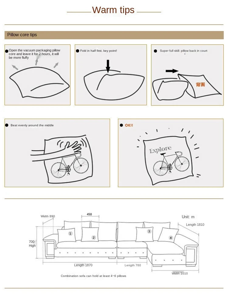 Solid Sofa Cushion Cover 30x50/40x40/45x45/40x60/50x50/55x55/60x60cm Decorative Throw Pillow Case For Car Seat Chair
