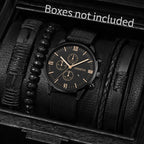 4/5PCS Fashion Men Watches Casual Male's Quartz Watch Bracelets Set Relogio Masculino Reloj Hombre（Without Box） Lootquake LLC