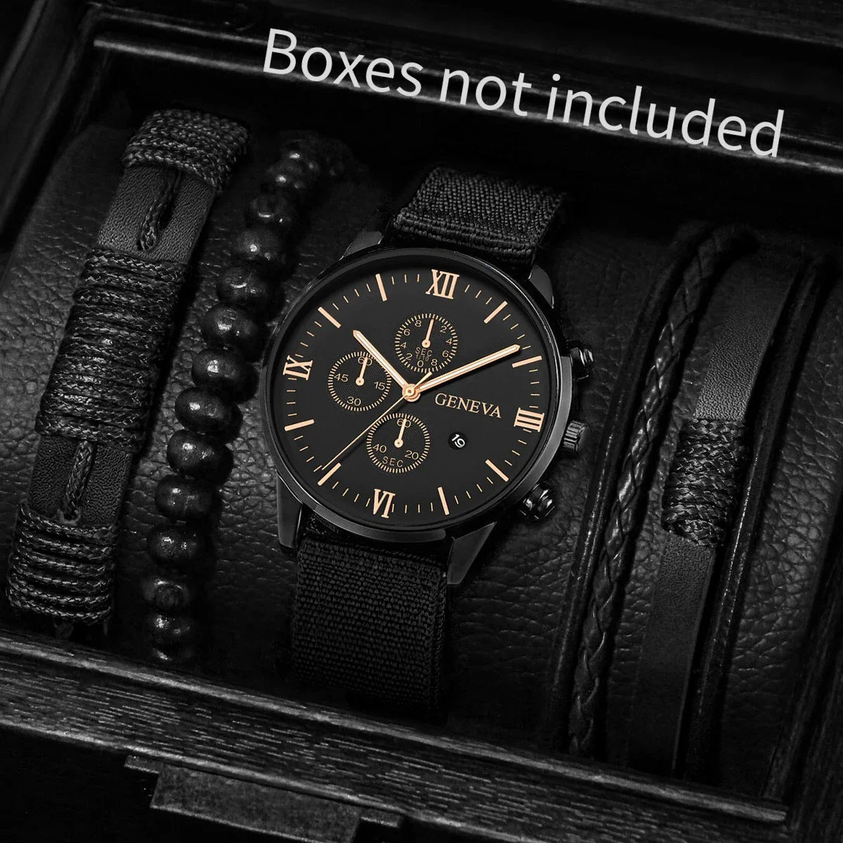 4/5PCS Fashion Men Watches Casual Male's Quartz Watch Bracelets Set Relogio Masculino Reloj Hombre（Without Box） Lootquake LLC