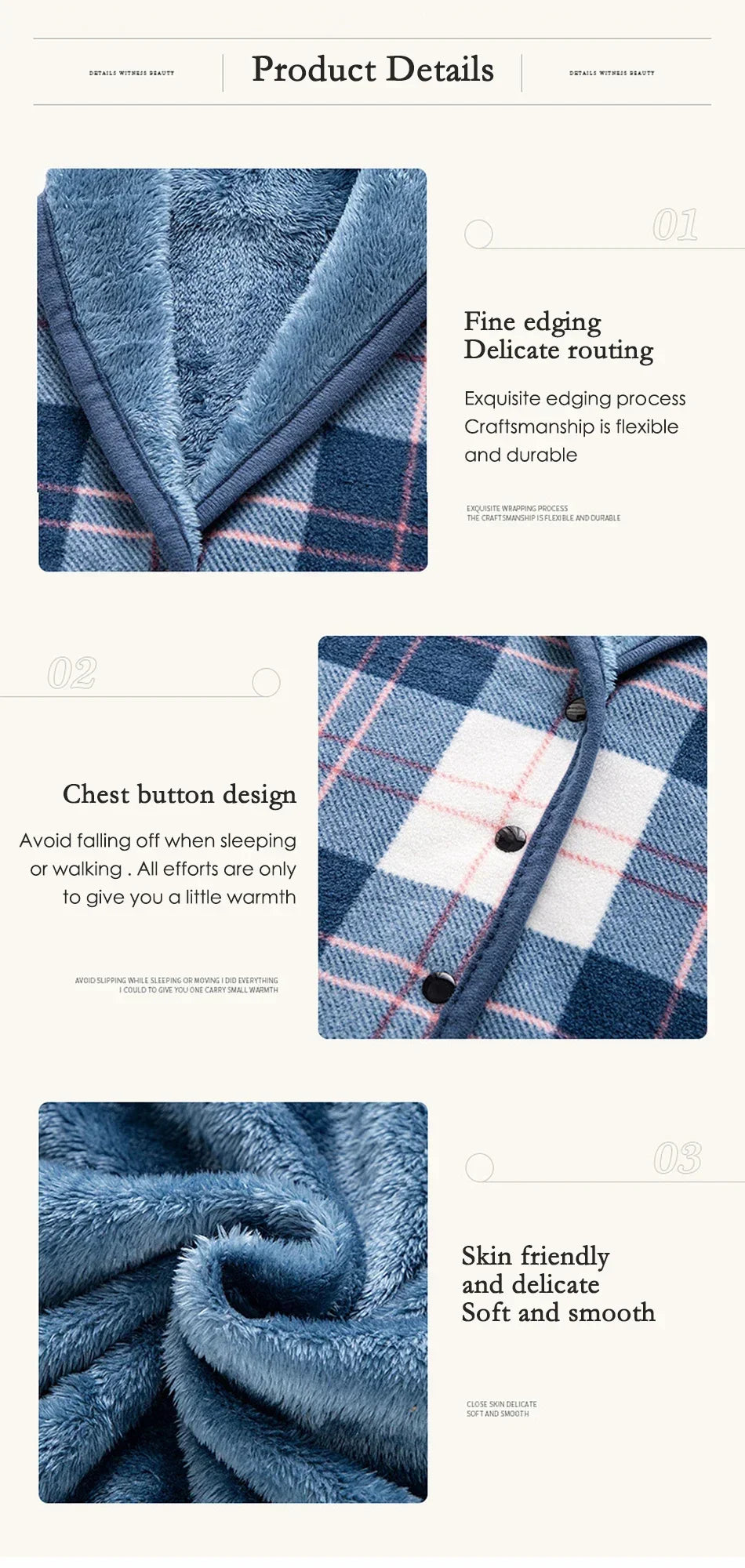Thick Plaid Blanket Warm Winter Wearable Blanket Adults Office Travel Soft Fleece Throw Blankets With Button Home Shawl Lootquake LLC