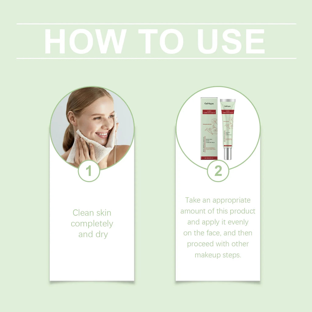 EelHope Centella Asiatica CC Cream - Moisturizing, Concealing Foundation for Nude Makeup, Brightening Complexion & Hydrating