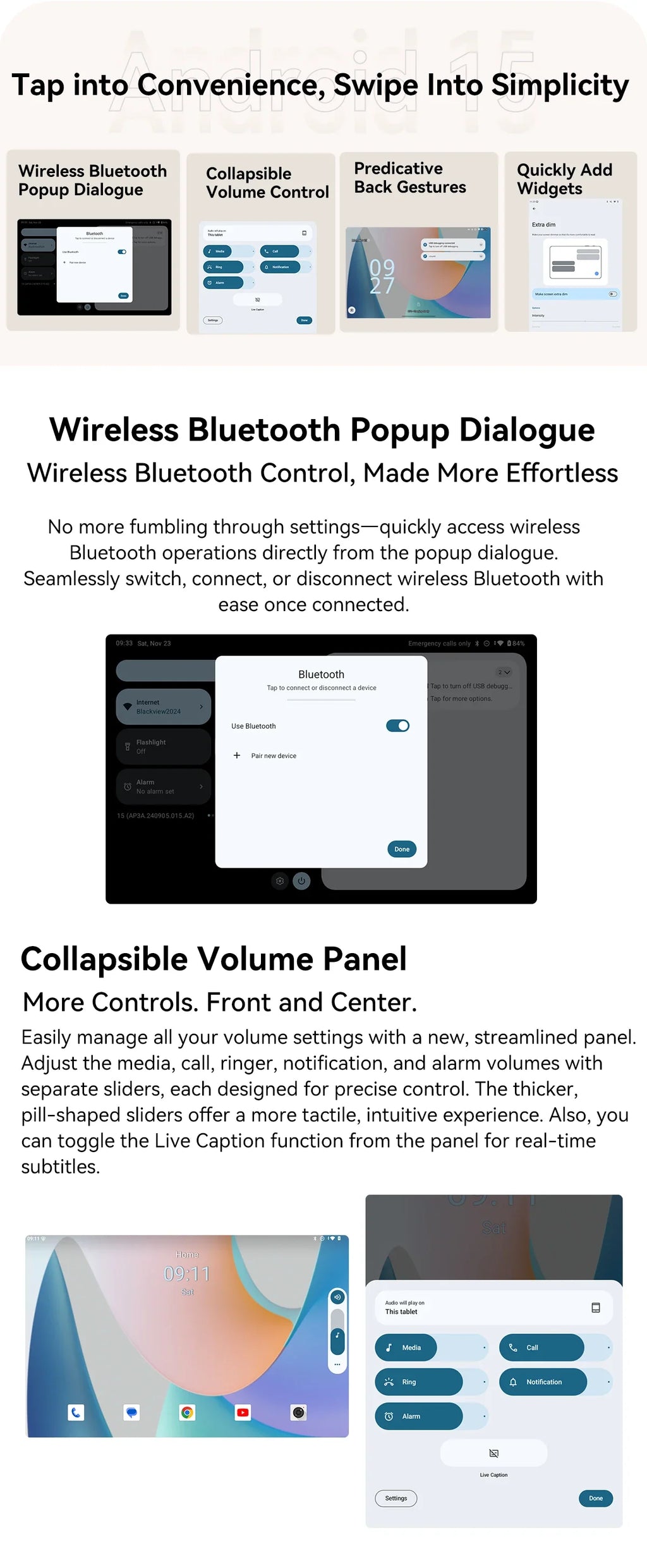 Blackview MEGA 2 Tablets 12 inch 2K Display Widevine L1 24GB(8+16) Android 15 256GB 9000mAh AI Main Camera Pad PC Lootquake LLC