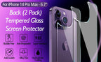 HD Clear Scratch Resistant Anti-Fingerprint Tempered Glass Film Full Screen Coverage Protector For Iphone 14 Pro Max Front Back Screen Protector HD Clarity Anti-Fingerprint Scratch Tempered Glass For Iphone 13 Stevvex