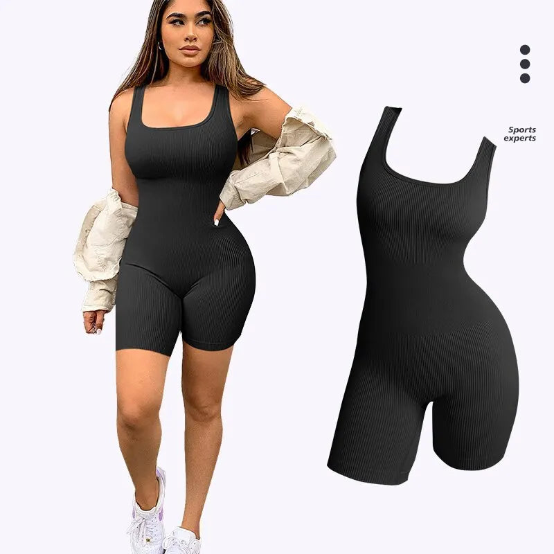 Seamless One-Piece Short Yoga Sportswear THRIXINE