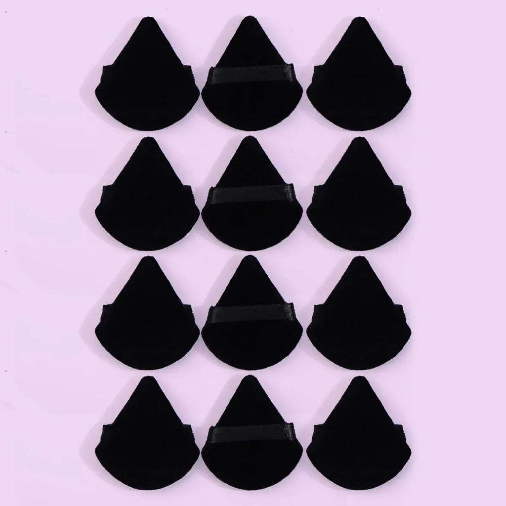 Wholesale 10/ 12 Pcs Triangle Powder Puff Wet Dry Use For Loose Powder Liquid Cosmetic Soft Plush Powder Puff Makeup Foundation Lootquake LLC