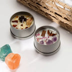 Black Tin Can Scented Aromatic Candles Wooden Wick Candle Jars with Lid Classic Home Decorative Candles Dried Flower Lootquake LLC