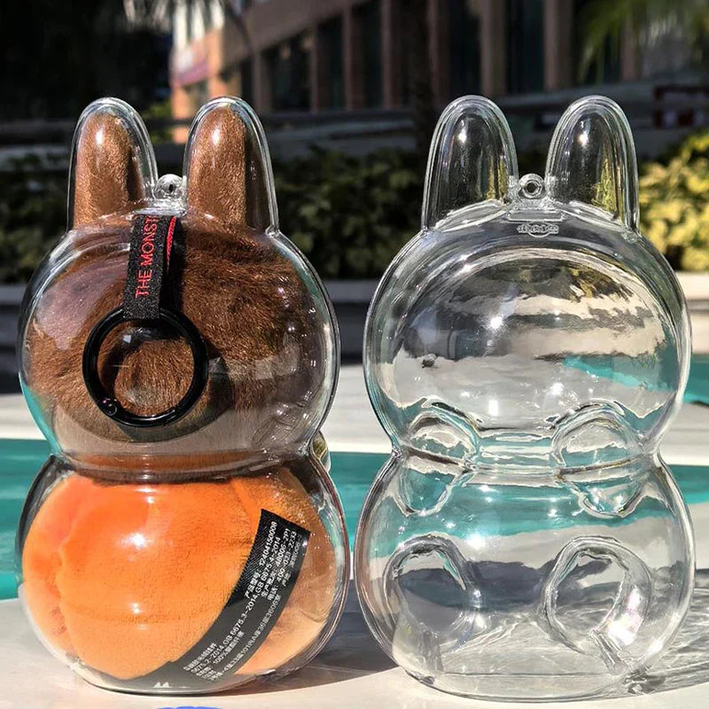 LABUBU Have A Seat Transparent Case Labubu Plastic Case Backpack Charms Lootquake LLC