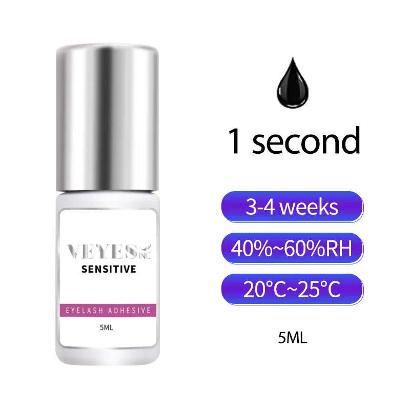 Veyes Inc 5ml Eyelash Extensions Glue Veyelash 1-2 Second Fast Drying Lash Adhesive 7 Weeks Retention Volume Glue Makeup Tools Lootquake LLC