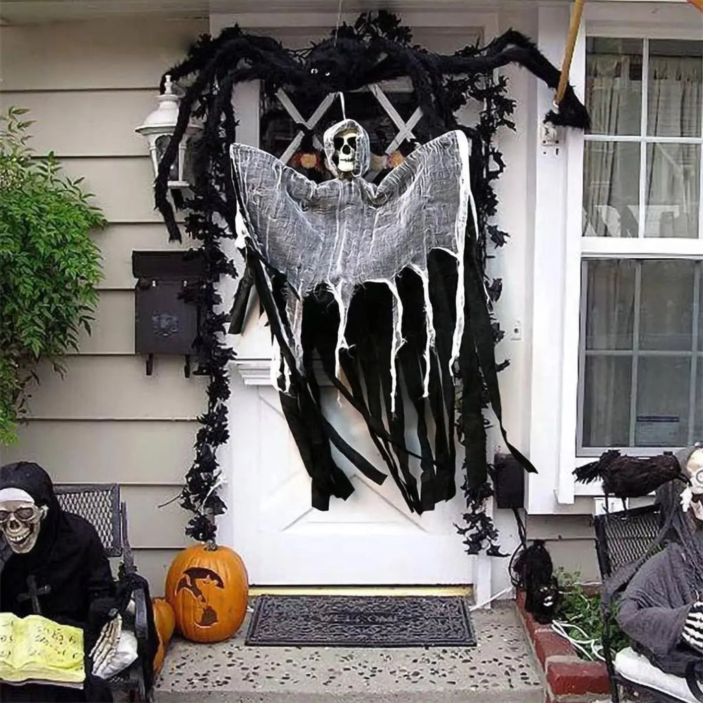 Horror Skull Ornaments Halloween Outdoor Haunted House Yard Decor Corpse Death Prop Skull Ghost Pendant Halloween Party Supplies Lootquake LLC