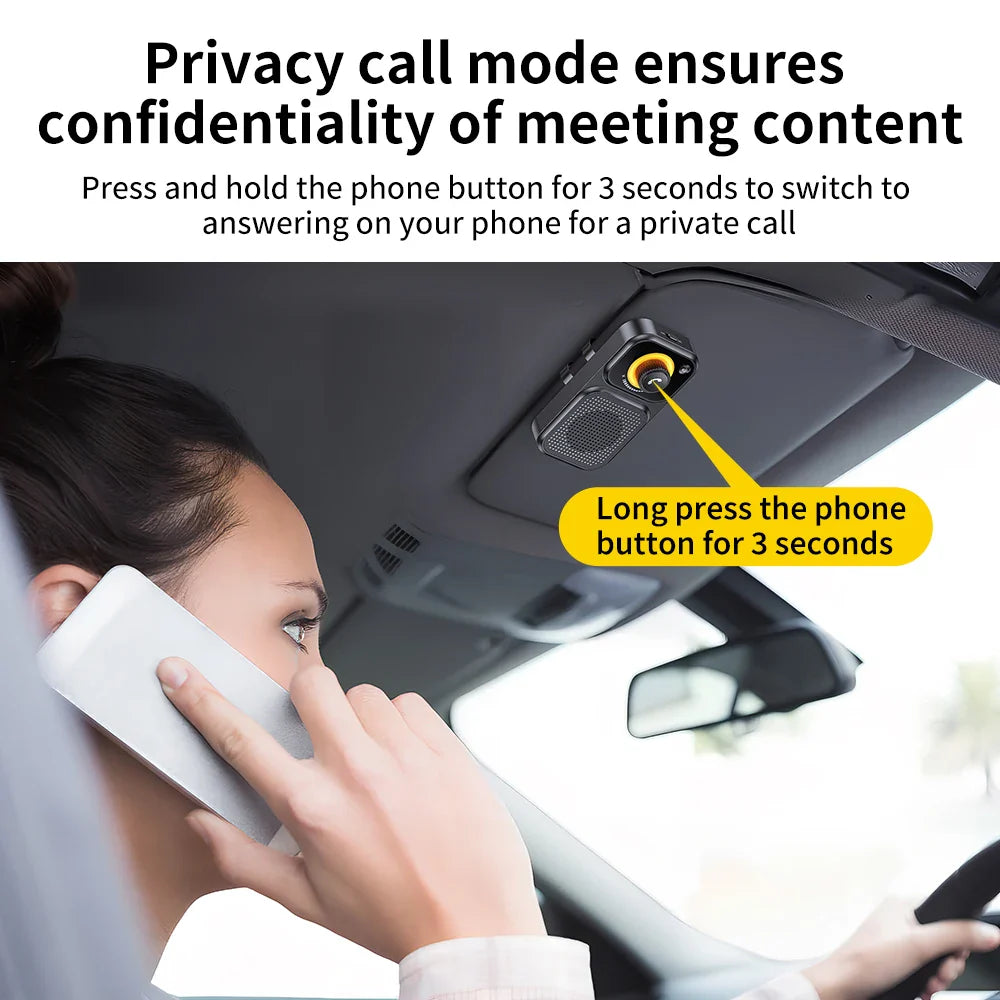 Bluetooth 5.4 Speaker Handsfree Car Kit Sun Visor Clip Wireless Audio Receiver Speakerphone Wireless Stereo MP3 Music Player Lootquake LLC