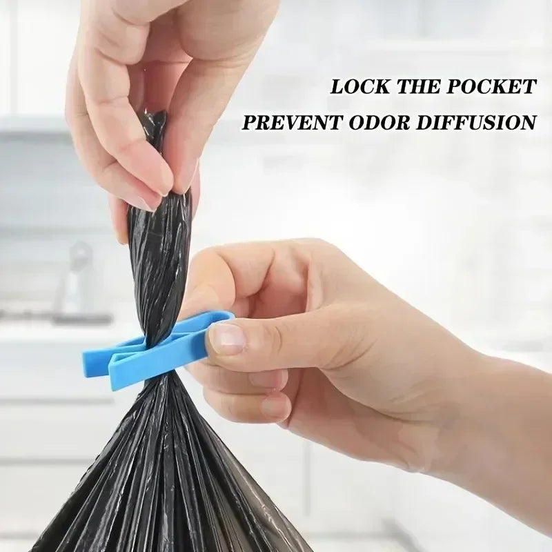 Garbage Bin Clip Household Kitchen Bathroom Office Bedroom Multifunctional Anti Slip Food Storage Garbage Bag Fixing Clip Lootquake LLC
