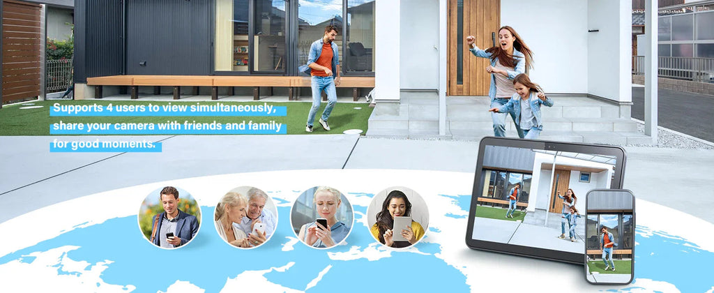 Jennov Solar Security Camera Outdoor Wireless, 2K 3MP 360° View Battery Powered WiFi CCTV Camera with Solar Panel IP66 Lootquake LLC