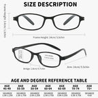 BARCUR Original Classic Presbyopia Glasses for Men and Women High-Quality Plastic Frame with Hinge Splicing Pattern and Mirror Legs Transparent AC Lenses for Reading Stevvex