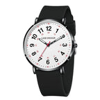 Women's Pink Silicone Watch Large Dial Rose Gold Minimal