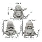 Chinese Style Fat Smiling Buddha Ornament Green Sandstone Cartoon Buddha Sculpture Buddha Statue Hand Carved Lootquake LLC