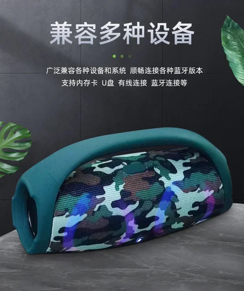 Portable Waterproof 100W High Power Bluetooth Speaker RGB Colorful Light Wireless Subwoofer 360 Stereo Surround TWS FM Boom Box Lootquake LLC