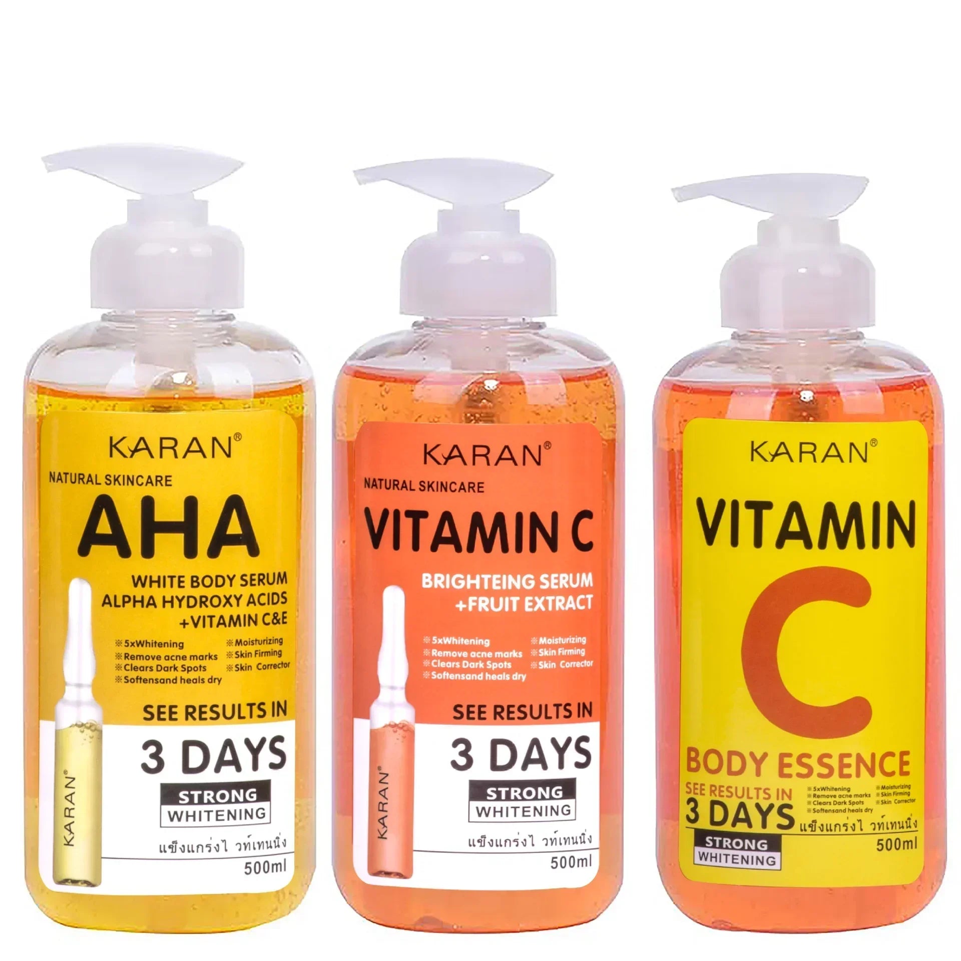 500ml Vitamin C&VE Face Serum VC Fruit Acid Brightening Repair Anti-aging Body Essence Alpha Hydroxy Acids (AHA) Essence Lootquake LLC