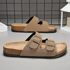 Brand Men Women Sandals Summer Designer Couple Cork Clogs Sandals Luxury Classic Unisex Mules Beach Slide With Adjustable Buckle Lootquake LLC
