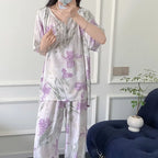 Sleepwear Women's Clothing Summer Blouse Cotton Silk New Thin Home Loose Casual Comfortable Premium Soft Simple  National Style Lootquake LLC