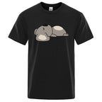 Need More Sleep Cartoons Bear Men Tshirt Street T-Shirts Hip Hop Unisex Tops Fashion Cotton Clothes Casual Breathable T Shirt