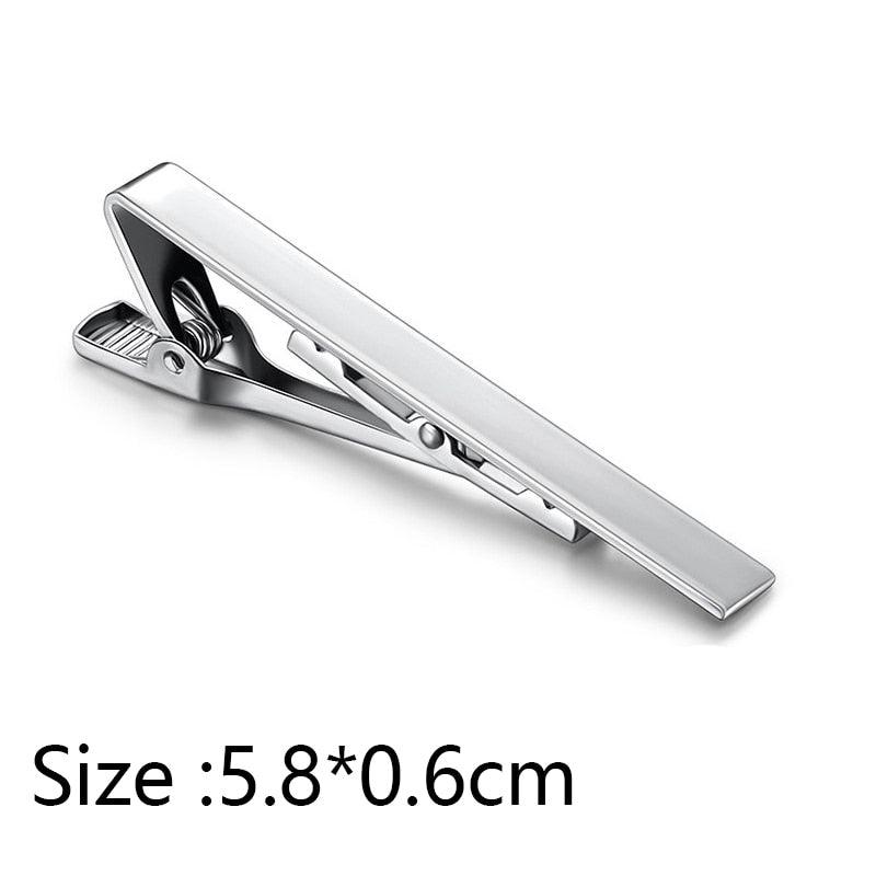 Simple Tie Clip Men Metal Copper Necktie Bar Clip Gold Silver Black 3 Bright Colors Best Gifts For Your Father Lover And Friends  Simple Classic Bar Clasp Practical Necktie Accessories Fashion Men Tie Clips Luxury Clothing Jewelry Stevvex