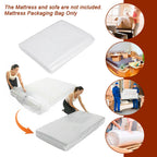 150/200x240x35cm Mattress Protector Packaging Bag Moisture-proof Dust Cover Thickness 0.08mm PE Transparent Moving Home Storage Lootquake LLC