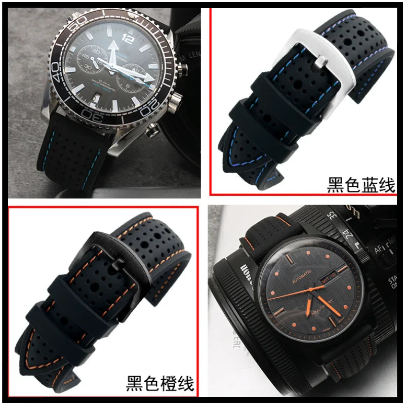 Motorola Moto Silicone Sport Watch Band, Breathable Rubber Strap
