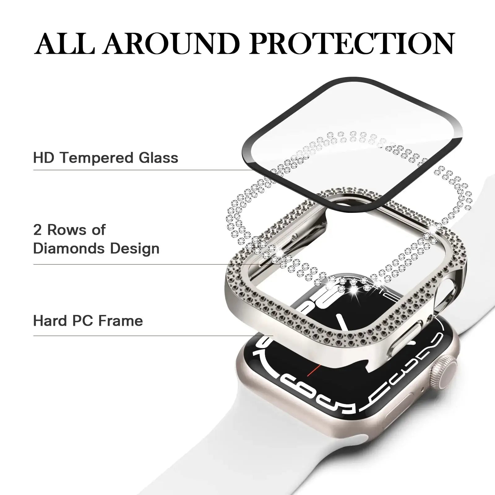 Apple Watch Case - Durable Gem-Studded Elegant Protection - SJB-DIAMOND ELITES