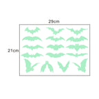 Halloween Luminous Wall Stickers Stickers Glow Dark Halloween Decor Creative Carved Fluorescent Festival Horror Home Decoration