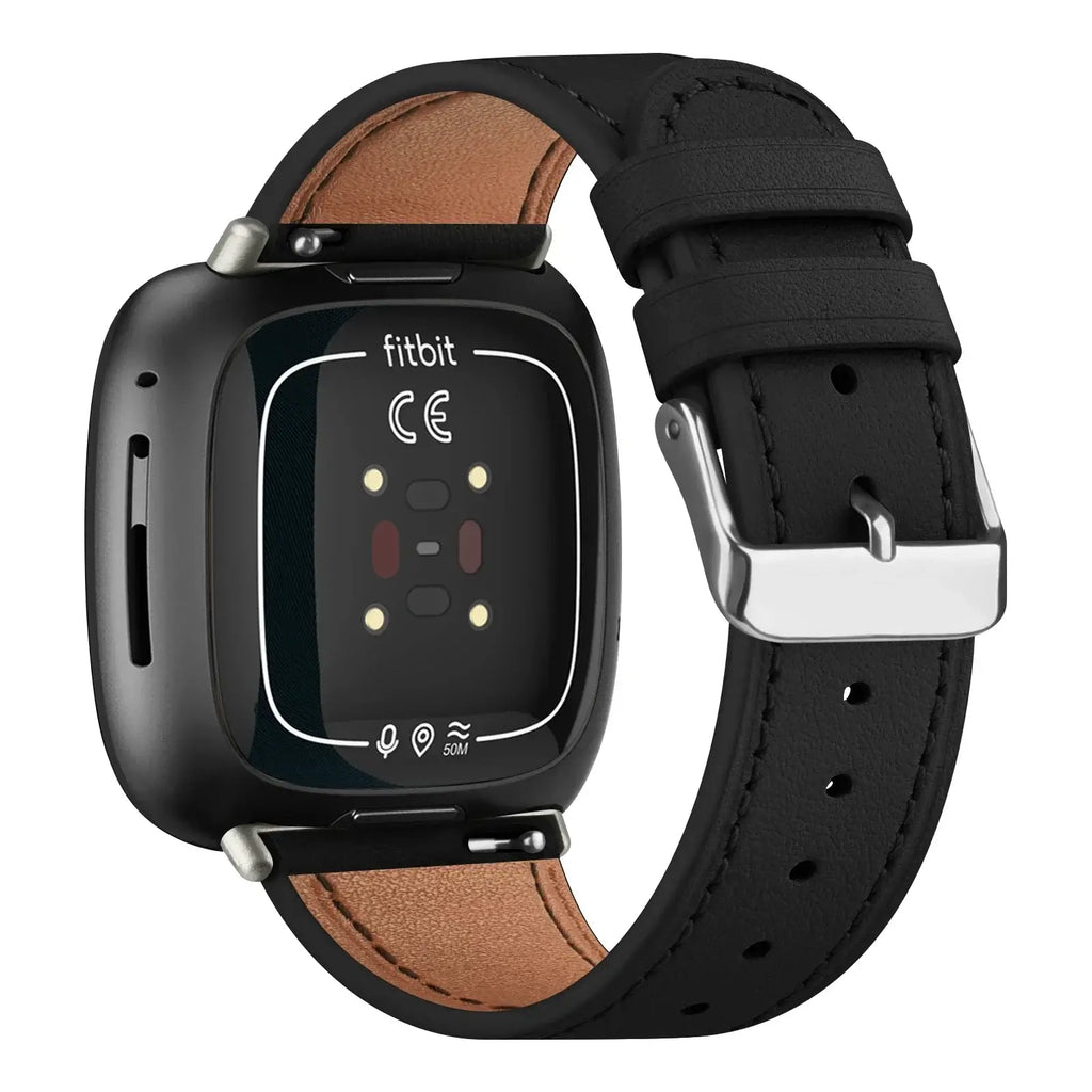 Fitbit Versa & Sense Leather Band - Premium Classic Design - SJB-DIAMOND ELITES