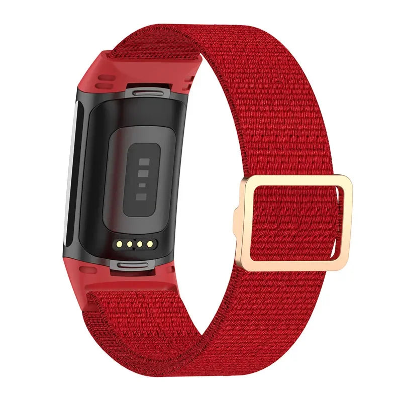 Fitbit Charge 5 6 Elastic Nylon Loop Band - Soft Strap