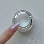 Moonlight Mirror Nail Powder Aurora Silver Glitter Metallic Effect UV Gel Polish for Manicure DIY Nail  Art Design Decoration