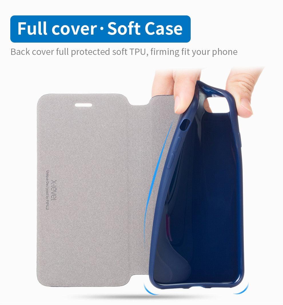 Ultra Thin Slim Case For iPhone 13 12 Case 6S 7 8 Plus X XR XS Max Flip Leather Cover For iPhone 12 11 Pro Max Case  Leather Extra Slim Phone Case With Stand Function Stevvex