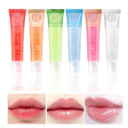 6pcs Fruit Moisturizing Lip Gloss Oil,Transparent Lipstick,Ve, Rosehip,Argan,Peppermintaloe,Coconut Flavor Lip Gel,Long Lasting Lootquake LLC