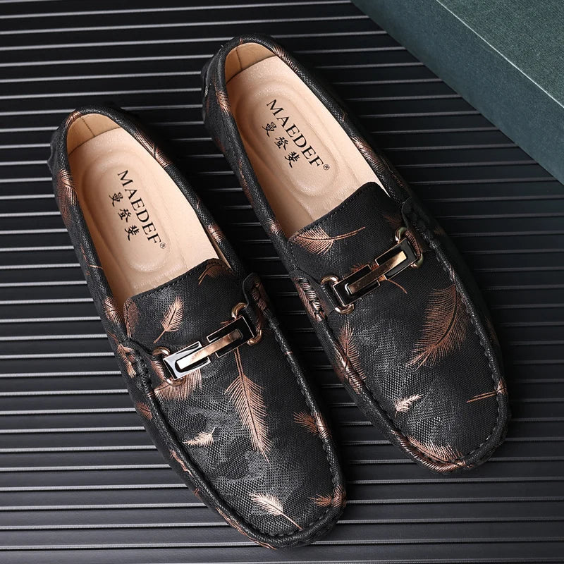 MAEDEF Men‘s High Quality Slip on Loafers 2024 Classics Fashion Leather Casual Male Shoe Comfortable Outdoor Driving Flats Shoes Lootquake LLC
