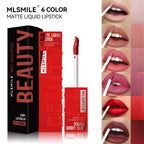 Matte Liquid Lipstick 6 Colors Long Lasting Lip Ink Lip Tint Non-stick Cup Nude Lip Gloss Waterproof Cosmetics Make Up