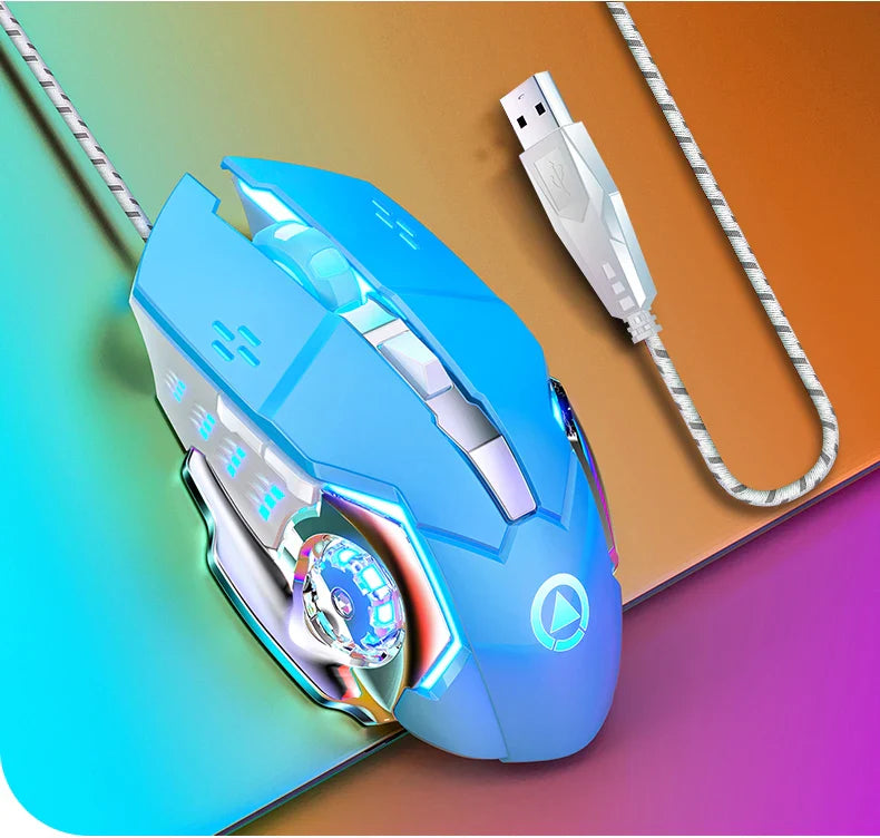 G15 Mechanical Gaming Mouse 7-Color Breathing Light Wired Laptop USB Desktop Office Computer Gaming Mouse Mute Lootquake LLC