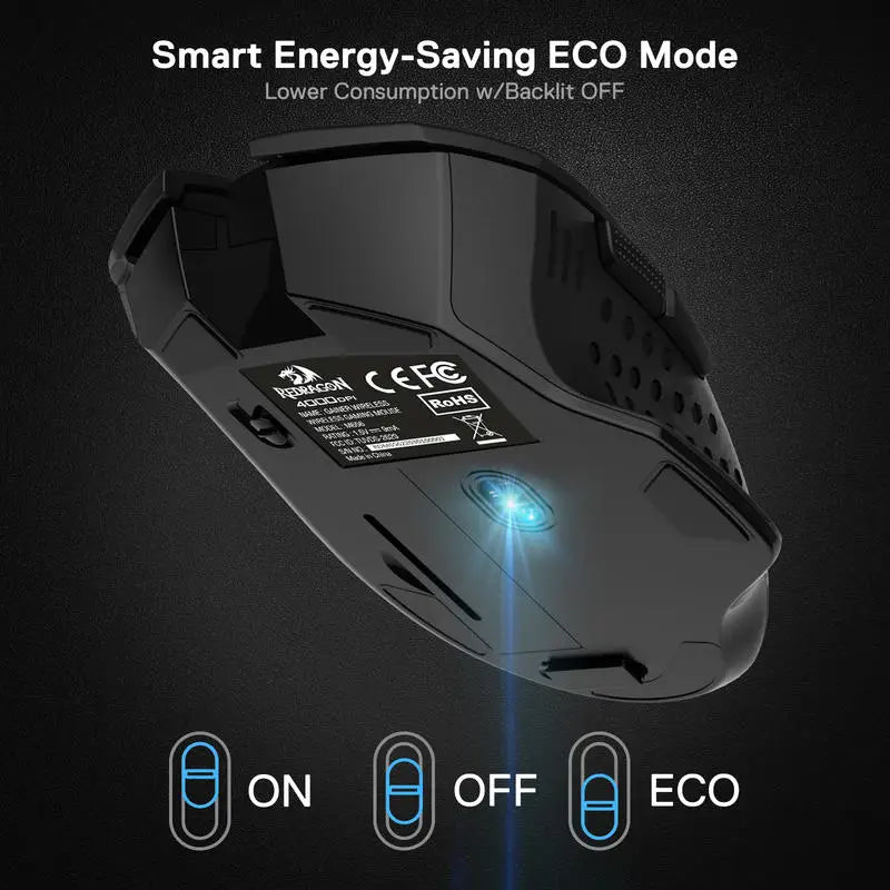 Redragon M656 Gainer Wireless Gaming Mouse, 4000 DPI 2.4Ghz Wireless Gamer Mouse w/ 5 DPI Levels, 7 Macro Buttons, Red LED Backl Lootquake LLC