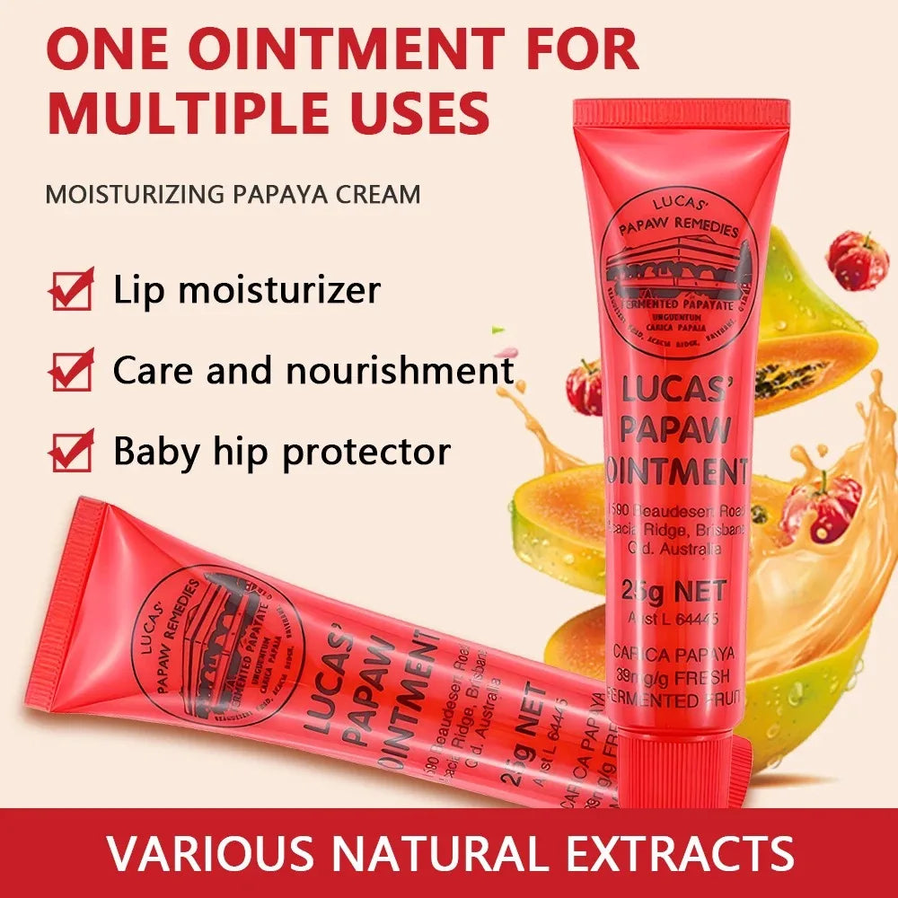 Face Care Lucas Papaw Ointment Balm Lipstick Moisturizing Anti Drying Multifunctional Hydrating Universal Cream Lip Balm Oil 25g Lootquake LLC