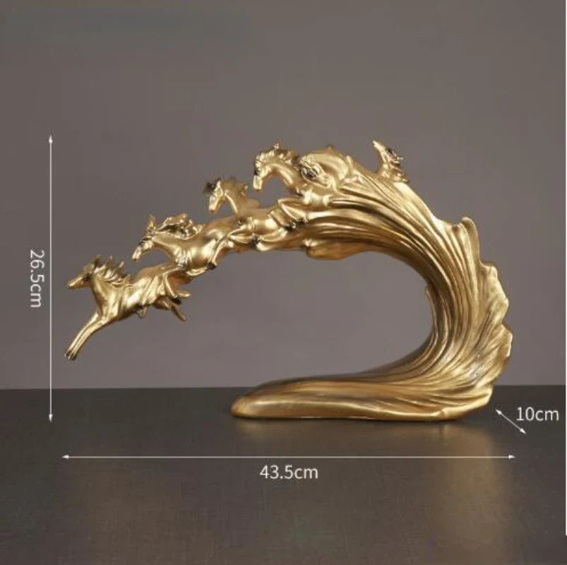Resin Horse Sculpture, Animal Statue, European Style, Souvenir Gift, Living Room, Office, Study, Desktop Decoration, Gifts
