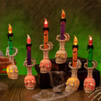Halloween  Skull Lamp Creative Decor for Spooky Party Unique Skull Candle Lantern Halloween Decoration Spooky Lighting Lootquake LLC