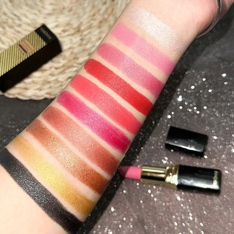 Diamond Shimmer Lipstick Lip Gloss High Pigmented Long Lasting 10 Colors Glitter Lipgloss Lips Makeup Cosmetics Sexy Make Up Lootquake LLC