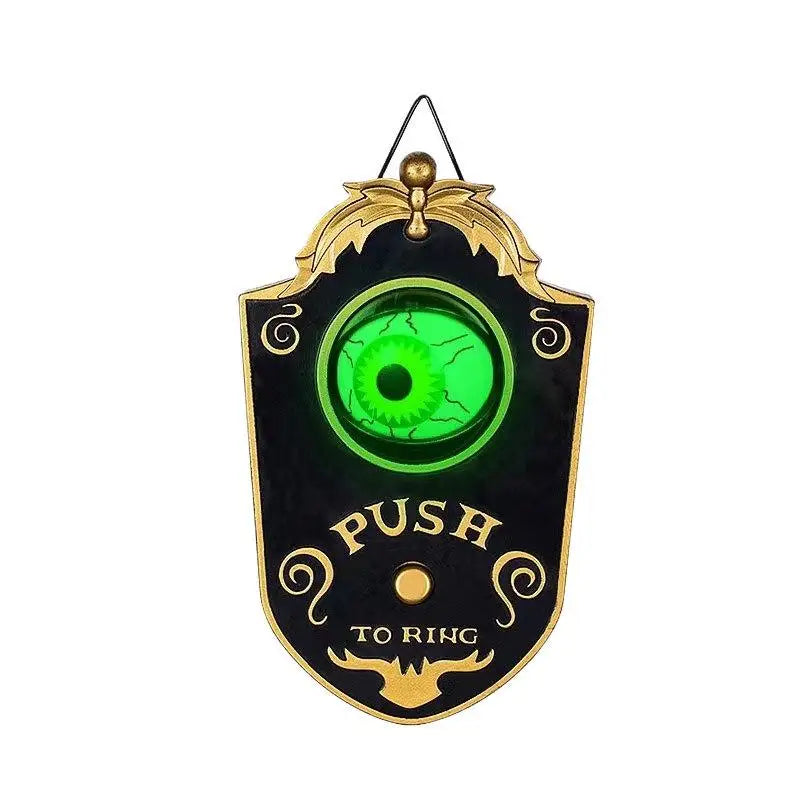 Halloween Decoration One-eyed Doorbell Horror Props Ghost's Day Glowing Home Hanging Electric Luminous Sounding Eyeball Doorbell Lootquake LLC
