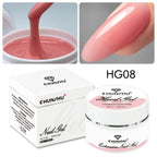 30ML Hard Gel For Nail Extension Milky White Builder Constructor Gel Self Leveling Reinforcement Nail Gels Camouflage Manicure Lootquake LLC