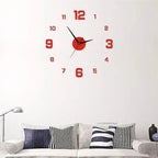 New 3D Acrylic Mirror Wall Clock Sticker for 40CM Fashion DIY Quartz Clocks Watch Home Decoration Living Room Stickers Lootquake LLC