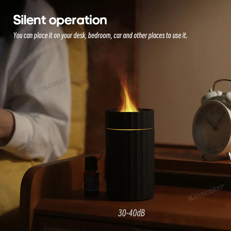 Newest RGB Flame Aroma Diffuser Aromatherapy Essential Oil Difusor USB Portable Air Humidifier Ultrasonic Nebulizer For Home Car