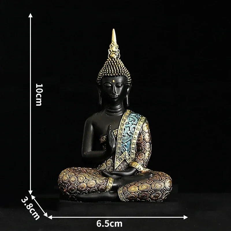 Large Buddha Statue Thailand Buda Buddha Sculpture Green Resin Handmade Buddhism Hindu Fengshui Figurine Meditation Home Decor Lootquake LLC