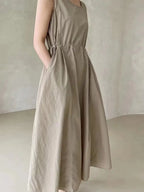 LANMREM 2 Pieces Sets For Women Suspender Long Dress With Sleeves Coat Female Casual Clothing 2024 Summer New 2DA6550