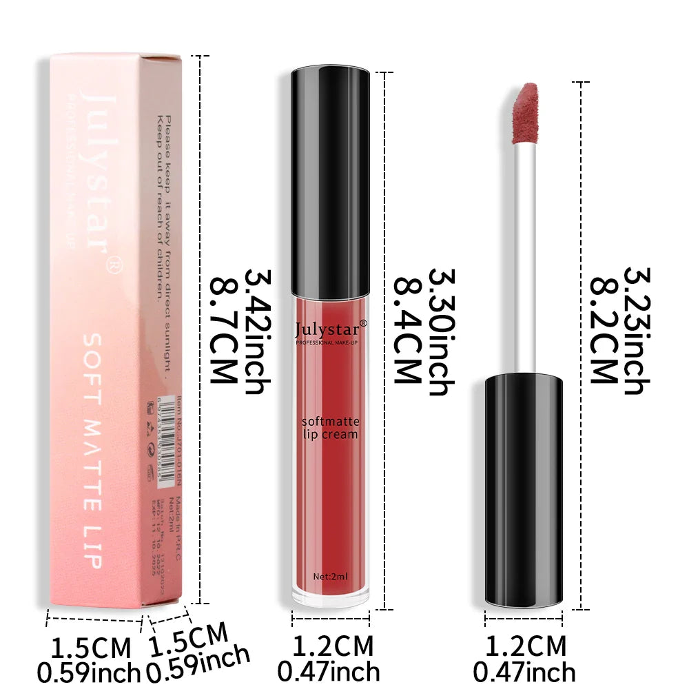6-Color Velvet Lip Glaze Lipstick High Color Lip Makeup Waterproof Long-Lasting Nude Lip Color Liquid Cosmetics Lootquake LLC