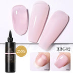 BORN PRETTY 250g Milky White Jelly Nude Gel Nail Polish Refilled Package Translucent Clear Color Semi Permanent Soak Off UV Gel Lootquake LLC